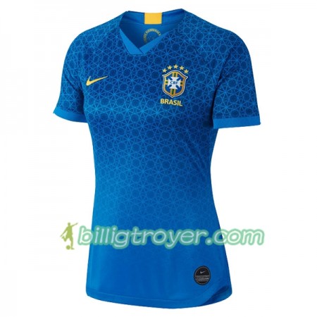 Billige Fotballdrakter Brasil Bortedraktsett VM - Kvinner 2019 Kortermet